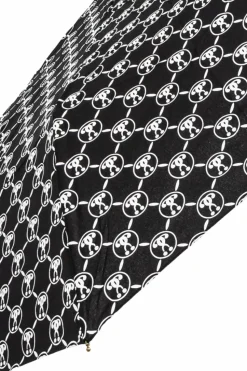 Moschino CZARNY Składany parasol z logo