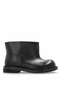 Moschino CZARNY Skórzane botki