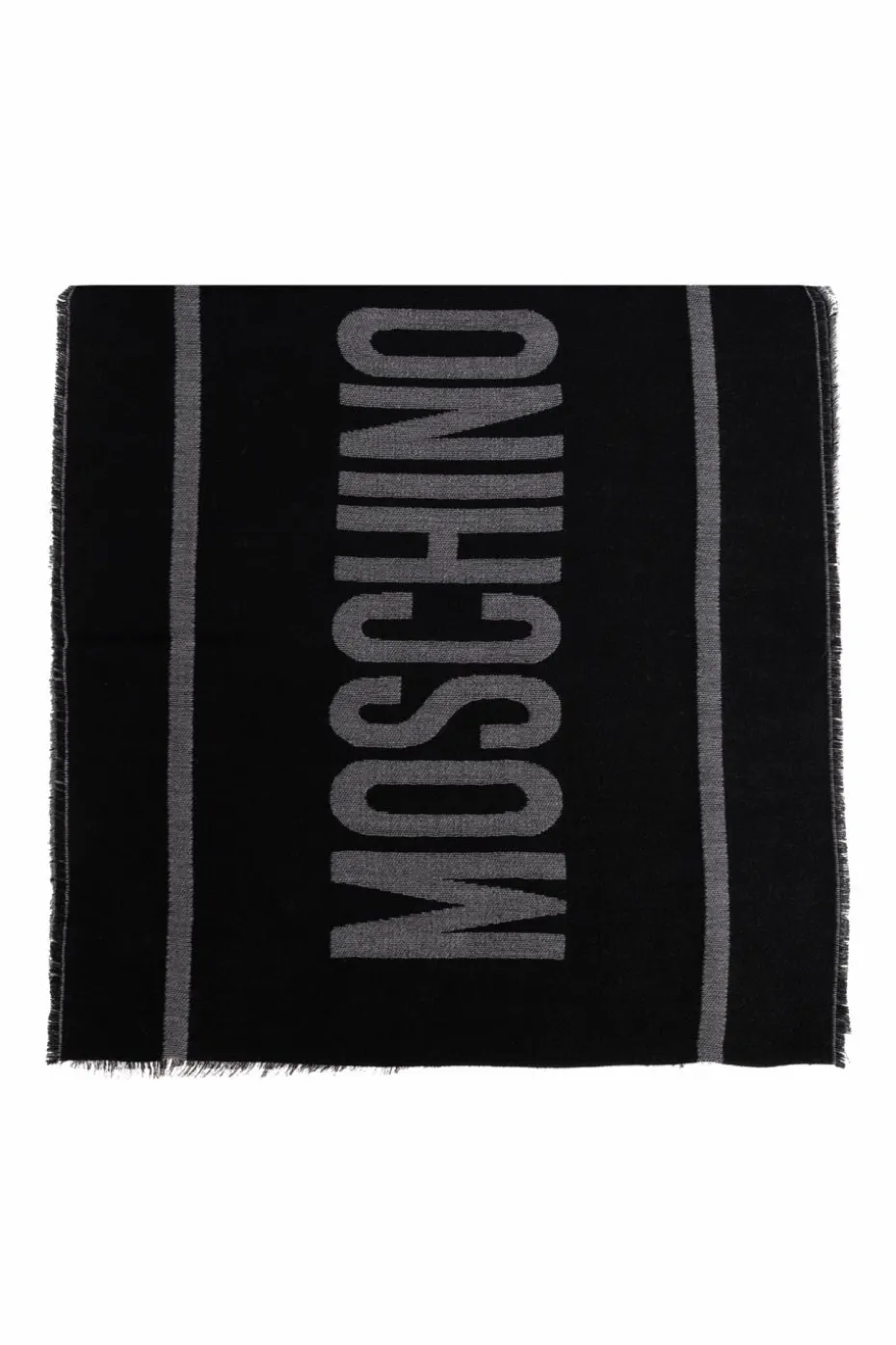 Moschino CZARNY Szal z logo