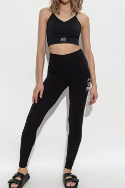 Moschino CZARNY Top z kolekcji `Underwear`