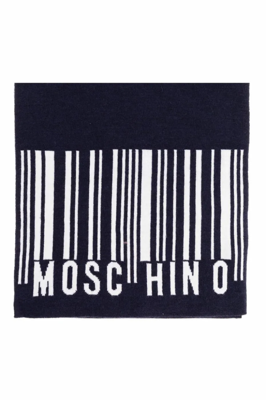 Moschino GRANATOWY Szal z logo