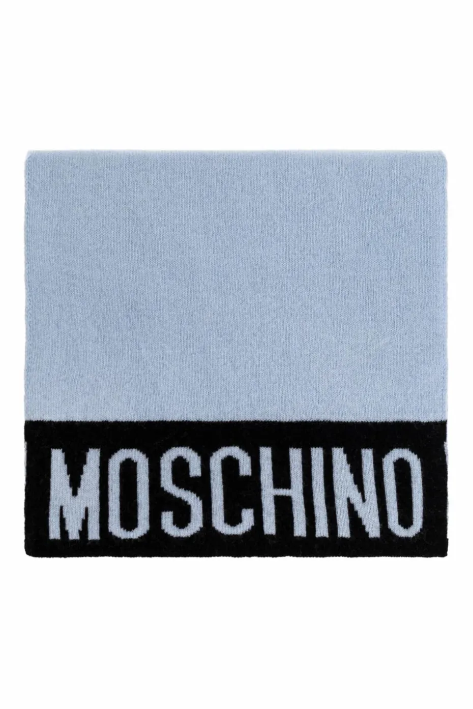 Moschino jasnoniebieski Szal z logo