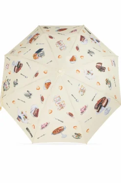 Moschino kremowy Składany parasol
