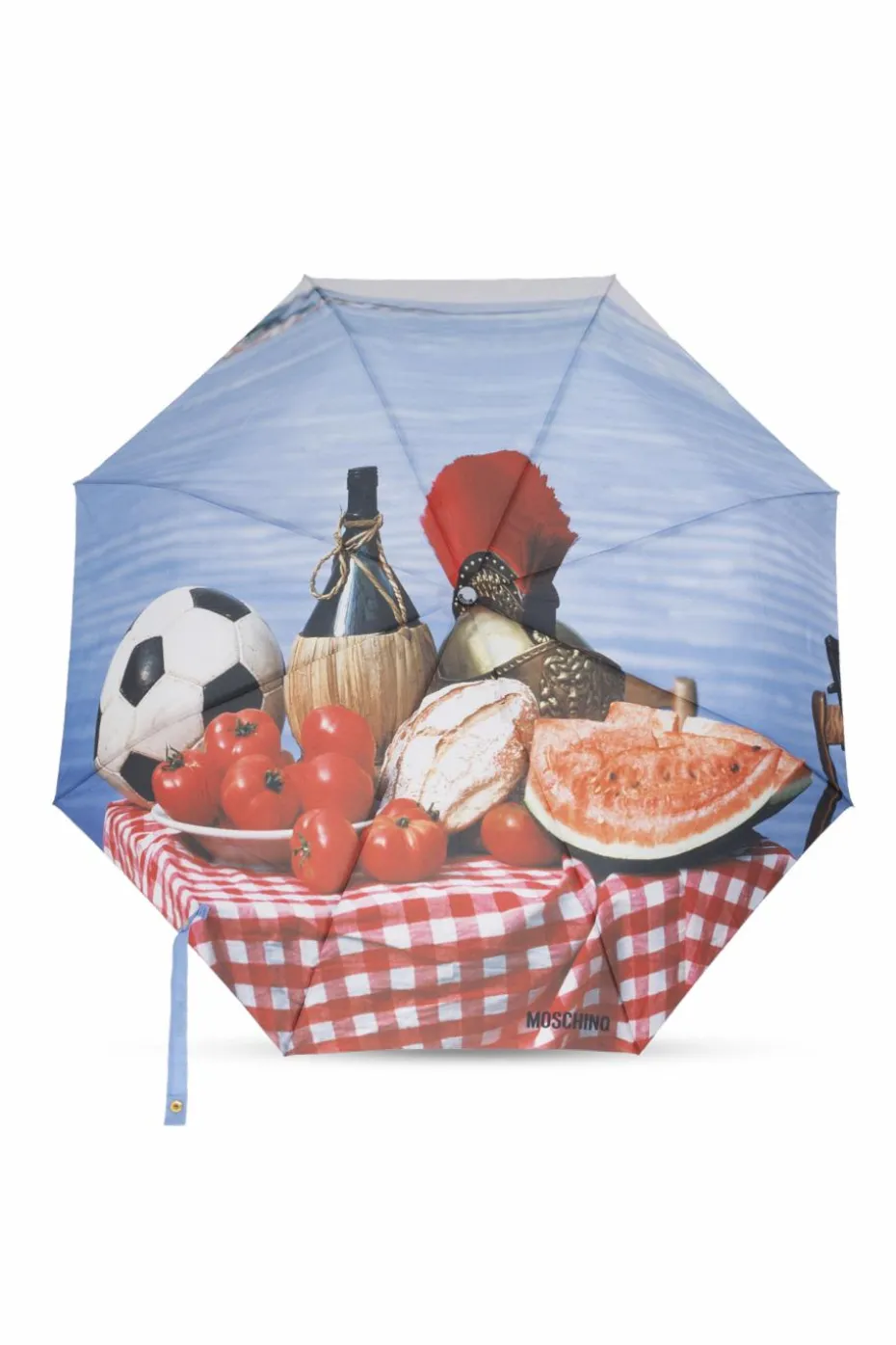 Moschino NIEBIESKI Składany parasol z logo