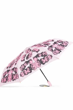 Moschino RÓŻOWY Składany parasol z logo