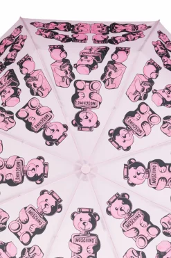Moschino RÓŻOWY Składany parasol z logo