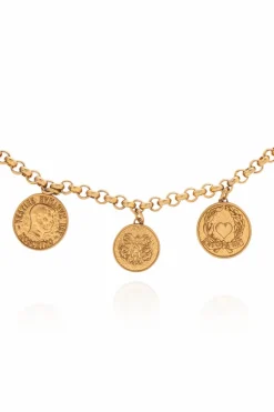 Moschino ZŁOTY Naszyjnik z zawieszkami
