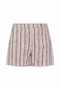 Munthe RÓŻOWY Szorty ze wzorem w prążek