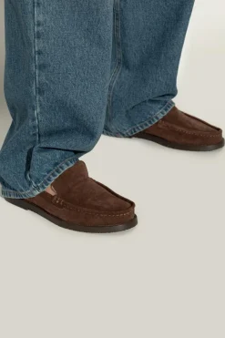 Odissi BRĄZOWY Zamszowe buty typu `loafers`