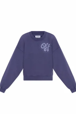 Off-White GRANATOWY Bluza z logo