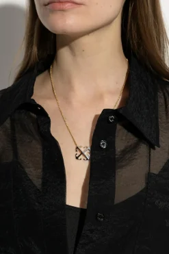Off-White ZŁOTY Naszyjnik z logo