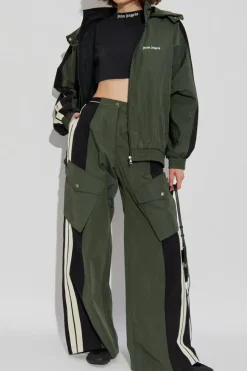 Palm Angels ZIELONY Spodnie z kieszeniami