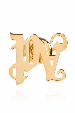 Palm Angels ZŁOTY Kolczyki z logo