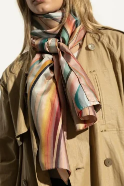 Paul Smith MULTIKOLOR Jedwabny szal