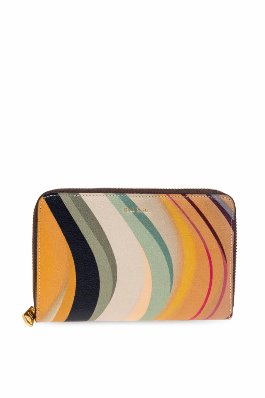 Paul Smith MULTIKOLOR Skórzany portfel z nadrukowanym logo
