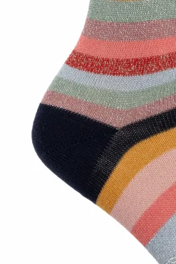 Paul Smith MULTIKOLOR Trójpak bawełnianych skarpet z lureksową nicią