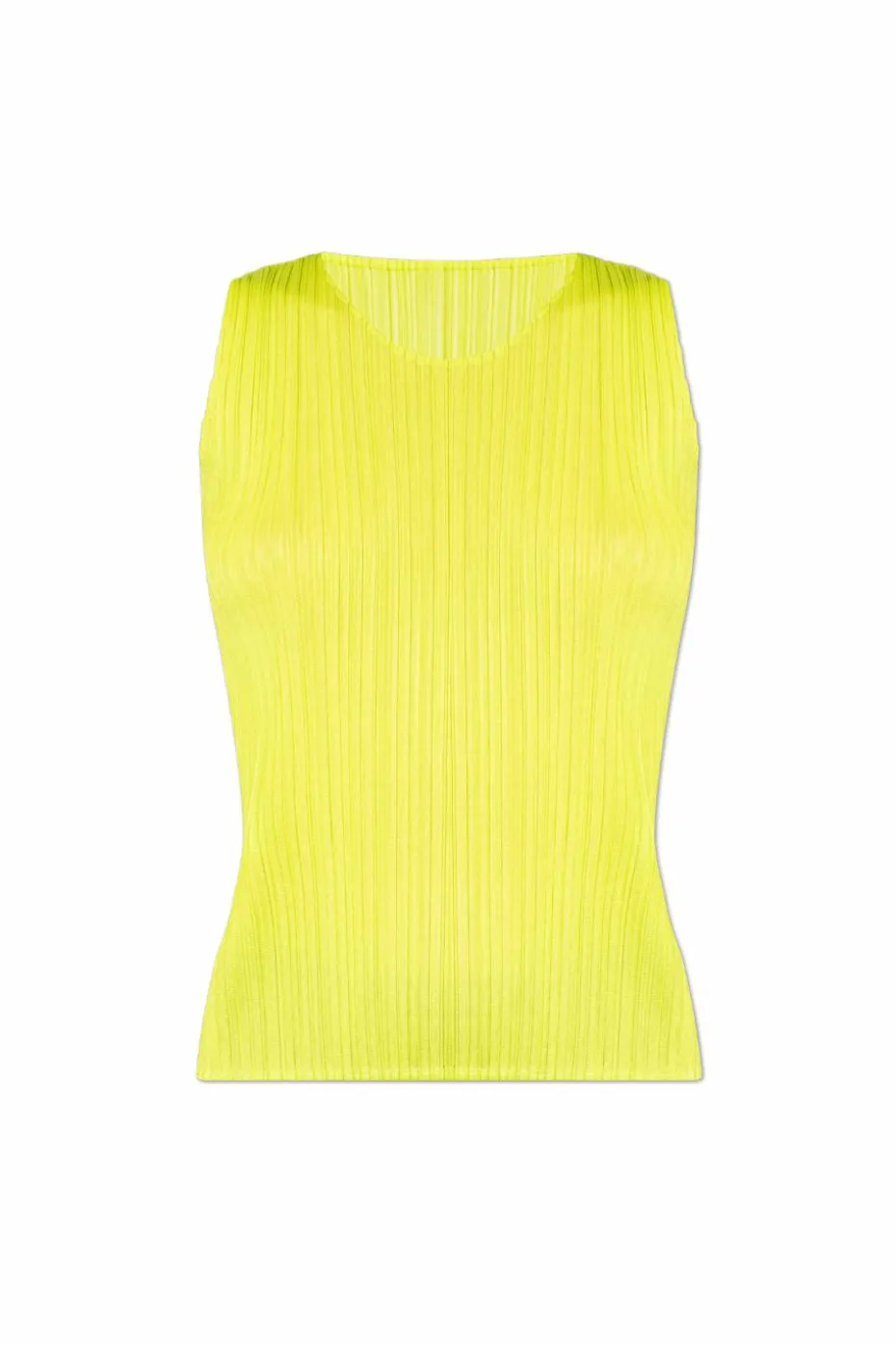 Pleats Please Issey Miyake neonowy Plisowany top