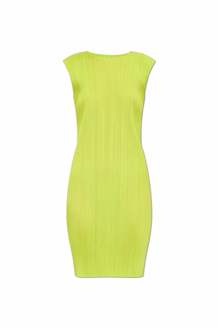 Pleats Please Issey Miyake neonowy Plisowana sukienka