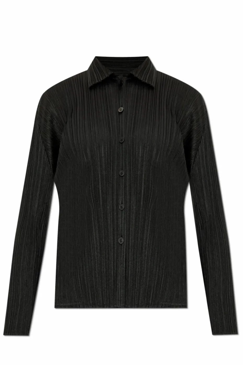Pleats Please Issey Miyake CZARNY Plisowana koszula