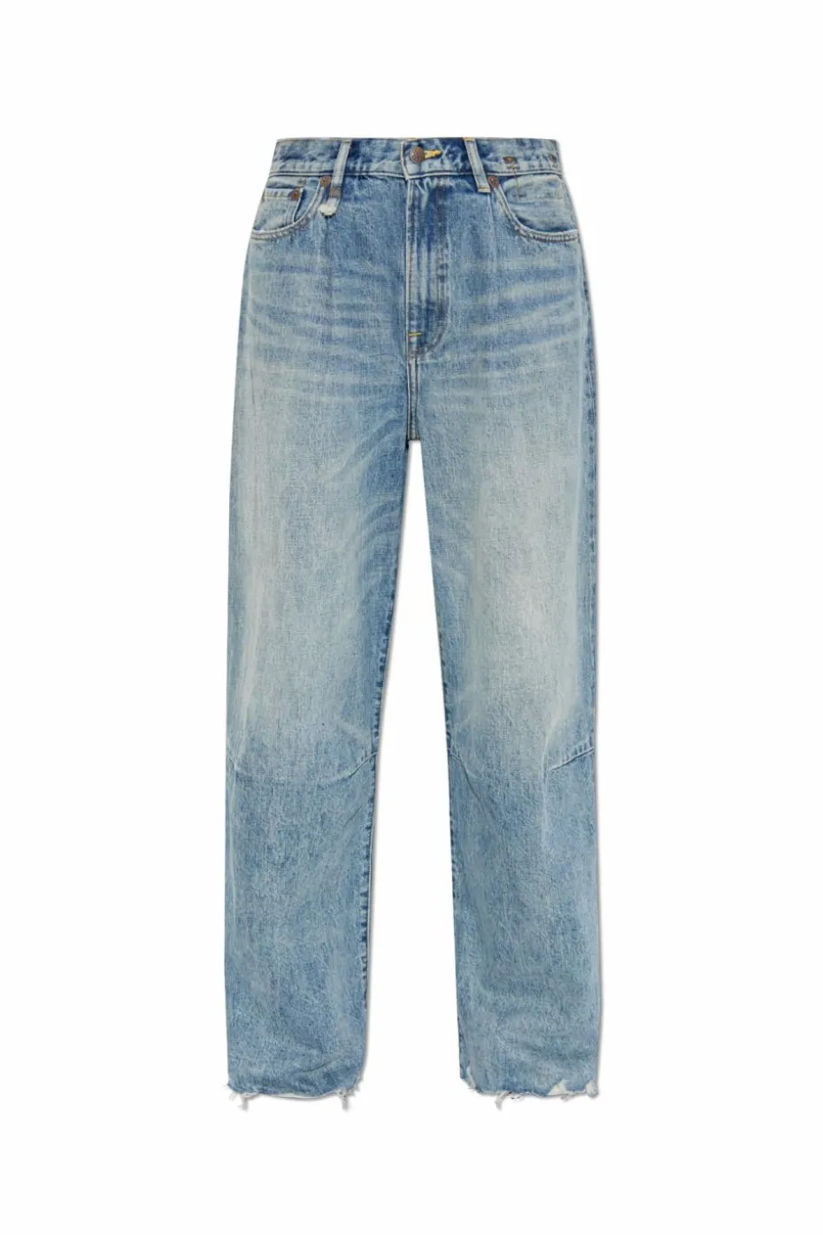 R13 NIEBIESKI Jeansy z efektem `vintage`