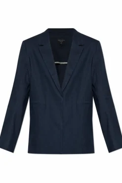 Rag & Bone GRANATOWY Marynarka z otwartymi klapami