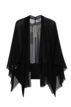Rick Owens CZARNY Jedwabny top