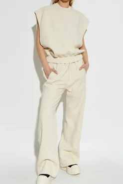 Rick Owens DRKSHDW kremowy Spodnie dresowe
