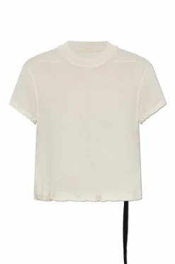 Rick Owens DRKSHDW kremowy Krótki t-shirt