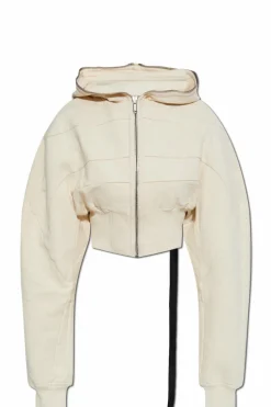Rick Owens DRKSHDW kremowy Krótka bluza
