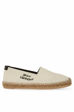 Saint Laurent beżowy Espadryle z logo