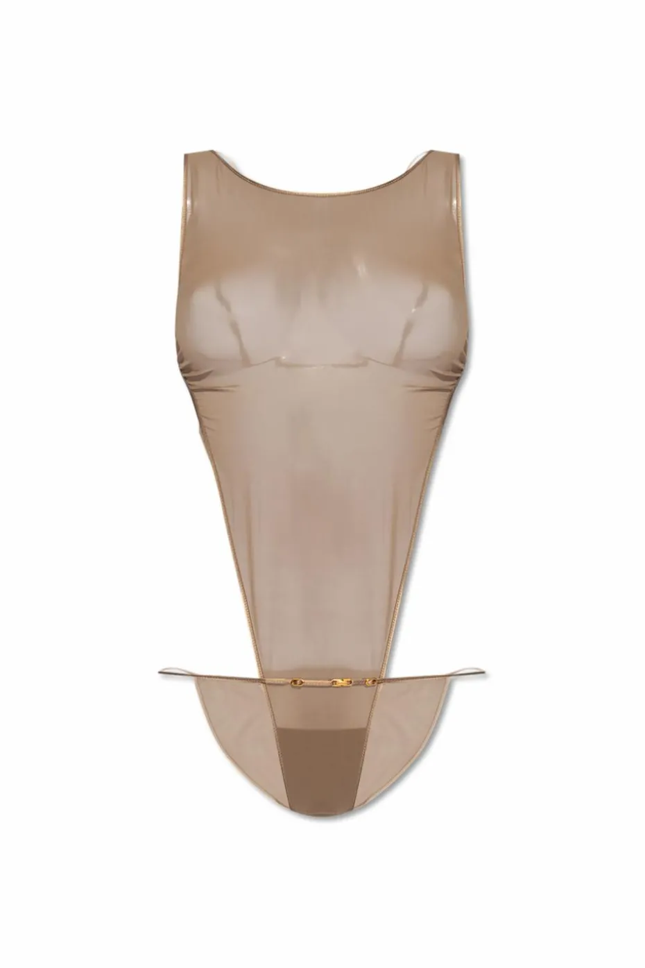 Saint Laurent beżowy Jedwabne body