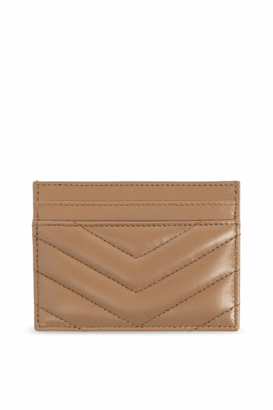 Saint Laurent beżowy Skórzane etui na karty