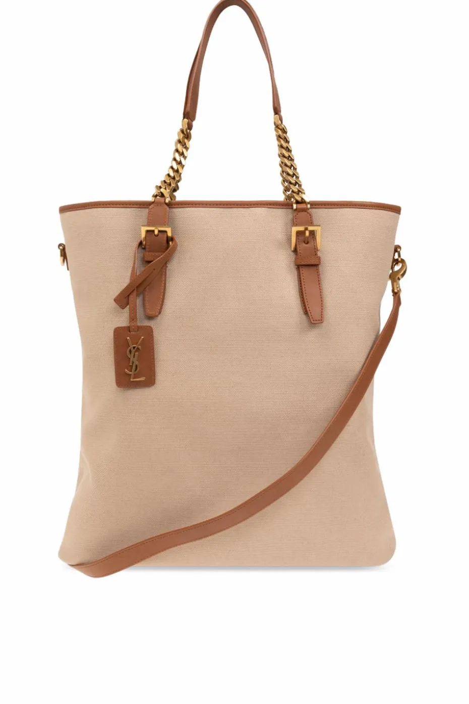 Saint Laurent beżowy Torba ‘Laurent’ typu ‘shopper’