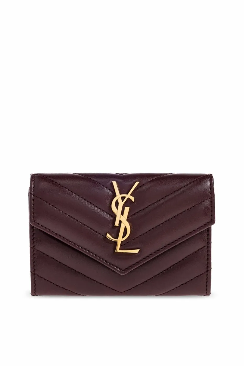 Saint Laurent BORDO Skórzany portfel z logo