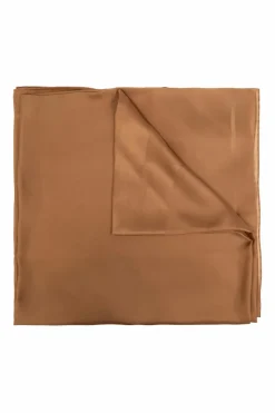 Saint Laurent BRĄZOWY Jedwabna chusta