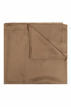 Saint Laurent BRĄZOWY Jedwabna chusta