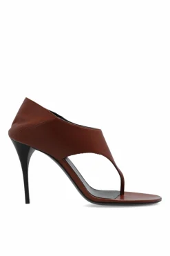Saint Laurent BRĄZOWY Sandały na obcasie `Sand`