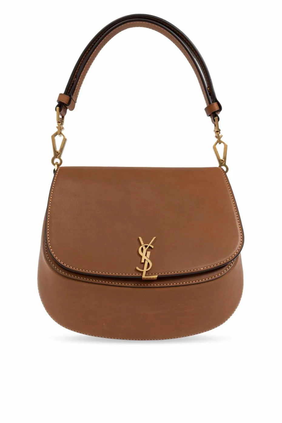 Saint Laurent BRĄZOWY Torba do ręki `Voltaire`