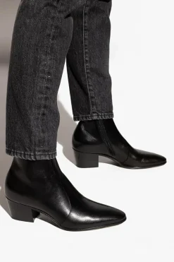 Saint Laurent CZARNY Botki na obcasie ‘Vassili’
