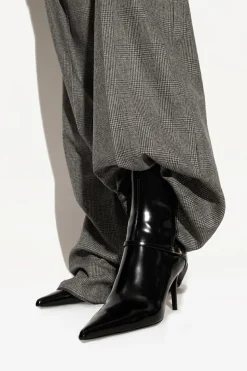 Saint Laurent CZARNY Botki na obcasie ‘Vendome’