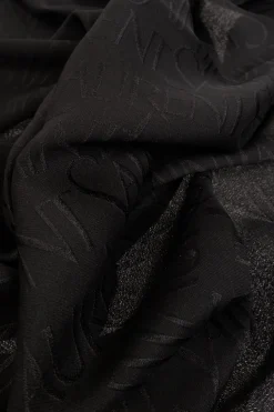 Saint Laurent CZARNY Chusta z logo