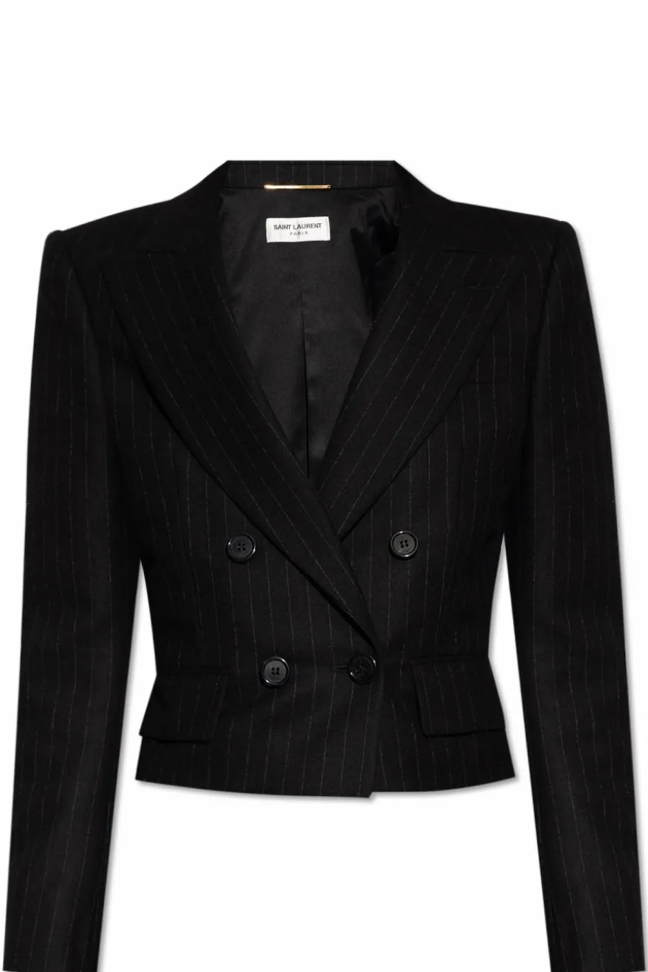 Saint Laurent CZARNY Krótka marynarka