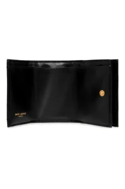 Saint Laurent CZARNY Pikowany portfel