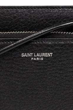 Saint Laurent CZARNY Portfel na pasku