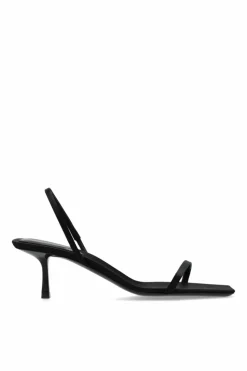 Saint Laurent CZARNY Sandały na obcasie `Jaspe`
