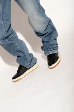 Saint Laurent CZARNY Satynowe buty sportowe ‘SL51 Low’