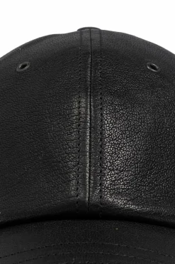 Saint Laurent CZARNY Skórzana czapka