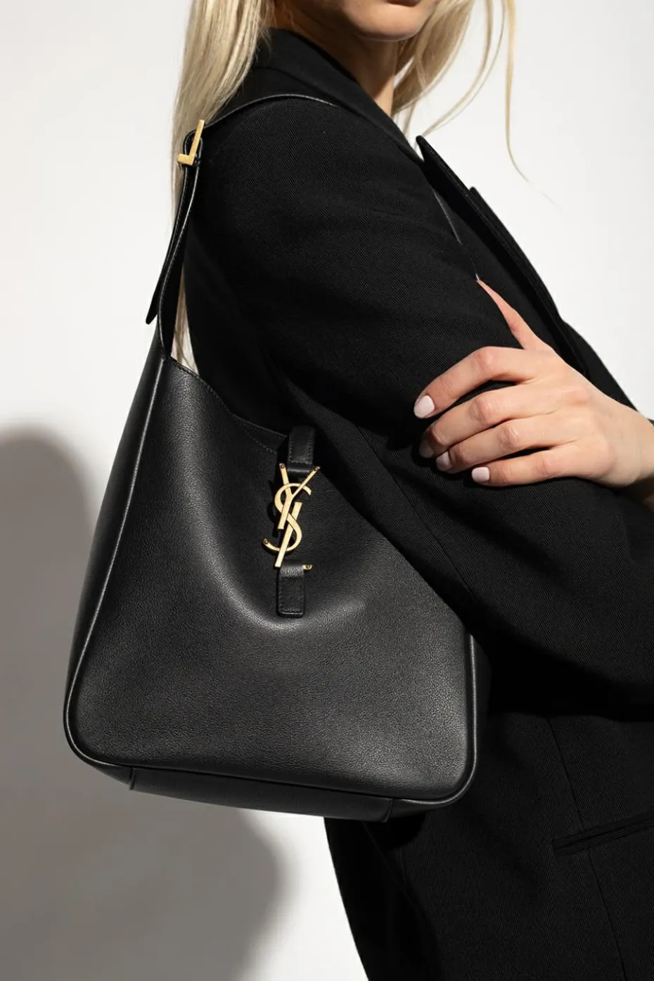 Saint Laurent CZARNY Torba na ramię ‘Le 5 a 7’ typu ‘hobo’