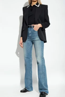 Saint Laurent CZARNY Wełniana marynarka