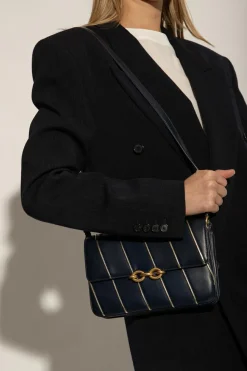 Saint Laurent GRANATOWY Torba na ramię ‘Le Maillon’